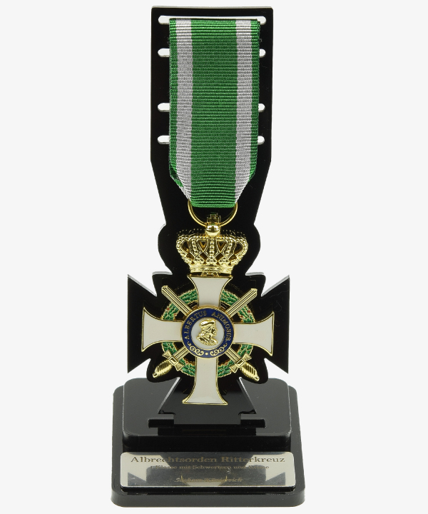 Preview: Ständer, Sachsen Albrechtsorden Ritterkreuz 1.Klasse mit Schwerter und Krone